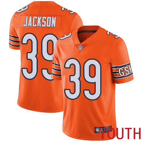 Chicago Bears Limited Orange Youth Eddie Jackson Alternate Jersey NFL Football #39 Vapor Untouchable->women nfl jersey->Women Jersey